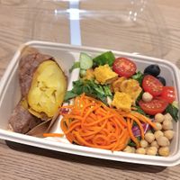 Tofu tender and sweet potato box #Veganuary at ICN - Coffee@Works in Incheon