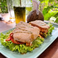 Mediterranean tofu sandwich  at Kasama in Palomino