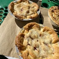 Strawberry rhubarb (back) and cherry (front)   at Gifford House & Museum Store in Torrey