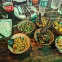 5 dish vegetable curry at Ahinsa Restaurant in Sigiriya