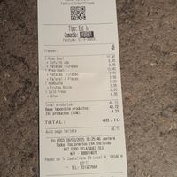 The bill at Honest Greens in Valencia