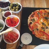 Pizza and platter  at The Olive Tree in Nailsworth
