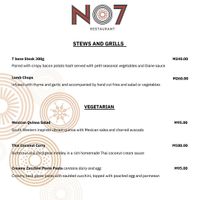 Menu excerpt  2 at No 7 - Kick4Life in Maseru