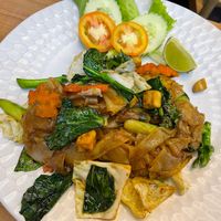 noodles with mock duck at Begin Vegan Food in Chiang Mai