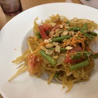 Crispy papaya saladd  at Begin Vegan Food in Chiang Mai