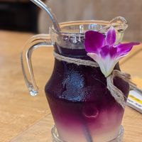 Butterfly Pea Soda at Begin Vegan Food in Chiang Mai
