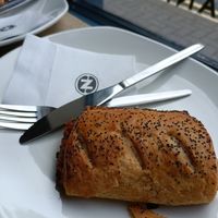 Vegan sausage roll at Caffe Nero in Castlebar