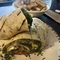 Falafel wrap and fries   at The Mediterranean Joint in Madison