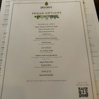 Vegan Menu  at DISNEYLAND - Great Maple in Anaheim