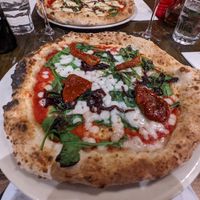 Customised vegan pizza at Sapore Vero in Beckenham