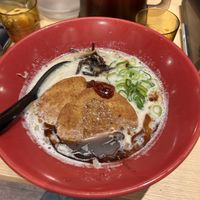 Akamaru ramen  at Ippudo (Harajuku Takeshitadori Branch) - 一風堂 原宿竹下通り店 in Tokyo