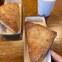 Appleflap & Oatmilk Cappuccino- Very delicious!  at De Gebrande Boon - Efteling in Kaatsheuvel