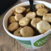 Vegan onion soup at Whole Foods Market in Port Chester
