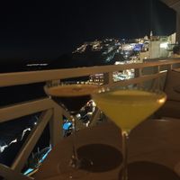 Cocktails with a view at Enigma Cafe in Santorini