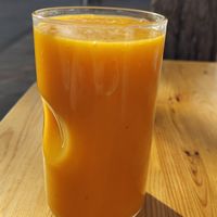 Home made juice (mango, pineapple, papaya) at La Vitamina in La Palma