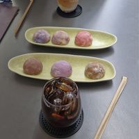 Mochi and Iced Latte/Cold brew at Motya Coffee Shop in Funchal