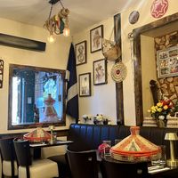Decor inside   at Muna's Ethiopian Cuisine in Edinburgh