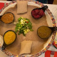 Vegan platter for two at Muna's Ethiopian Cuisine in Edinburgh