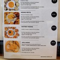 Cardápio at Momu in Sao Paulo