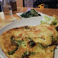 Chickpea and asparagus omelette at Chiccoteca in Pesaro