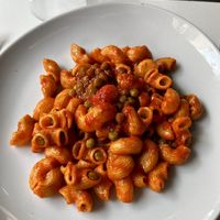 pasta with peas  at Chiccoteca in Pesaro