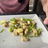„salad“ with olives, potatoes and tofu  at Chiccoteca in Pesaro