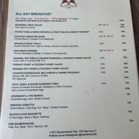 Menu  at Canteen Cafe in Canggu