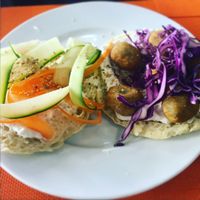 Falafel at Plaer Vegetaria in Mallorca