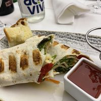 Houmous burrito   at Novak in Belgrade