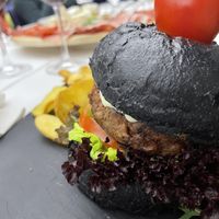 Black mamba burger   at Novak in Belgrade