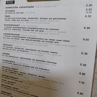 A photo of the menu in March 2023 at No Milk Today in Berlin