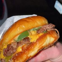 Plant based Jalapeño smash burger 5/5 at OKC Vegan Smash Burgers - Cloud Kitchen in Los Angeles