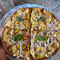 Pizza de desmechado   at Marietta Vegan in Marinilla