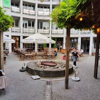 Outdoor seating at PRIZZI in Luzern
