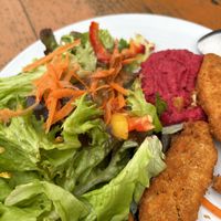 Vegan Nuggets  at Biergarten Waldheim in Munich