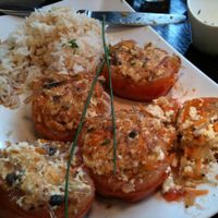 Stuffed tomatoes (vegan) at Sen Chay in Helsinki