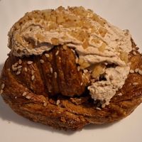 Coffee cream medialuna at Craft Vegan Bakery - Recoleta in Buenos Aires