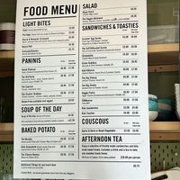 Food menu   at The Chocolate Bar in Ellon