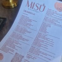 Menu at Misù Gourmet in Pisa
