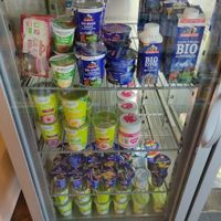 yogurts including soya yoghurt at La Vida Bio in Tenerife