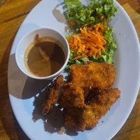 Crispy tempeh at Oregano Warung in Penida Island