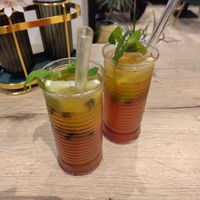 Mango- und Pfirsicheistee at Papa Lu in Trier