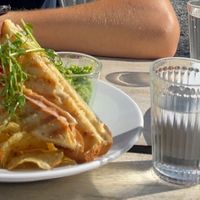 Vegan Sandwich + waffle   at Eljest in Umea