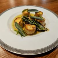 Mushroom "scallops". at Vrasserie in Porto