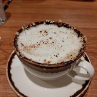 Hot chocolate with hazelnut, amazing! at Vrasserie in Porto