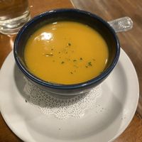 Butternut squash soupp  at Fig Tree Cafe in Barnstable