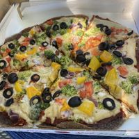 Raw loaded veggie pizza  at Lettuce Inn in Concord