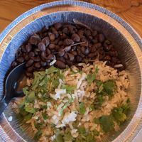 Cilantro rice and black beans   at Sancho's Tacos in Oceanside
