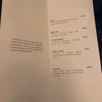 Menu stampato appositamente per noi creato giusto qualche ora prima  at Ristorante Il Podere di Angoris in Cormons