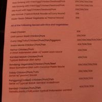 Menu5 at Tobay in Samosir